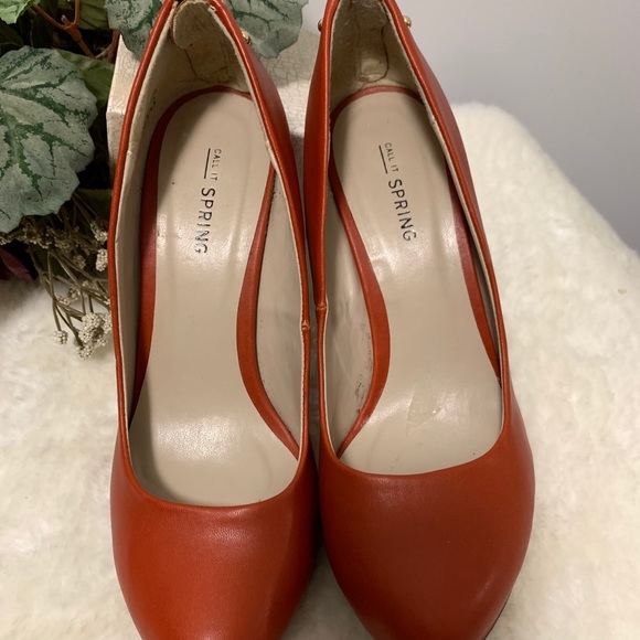 Call It Spring Orange Heels - Picture 3 of 10